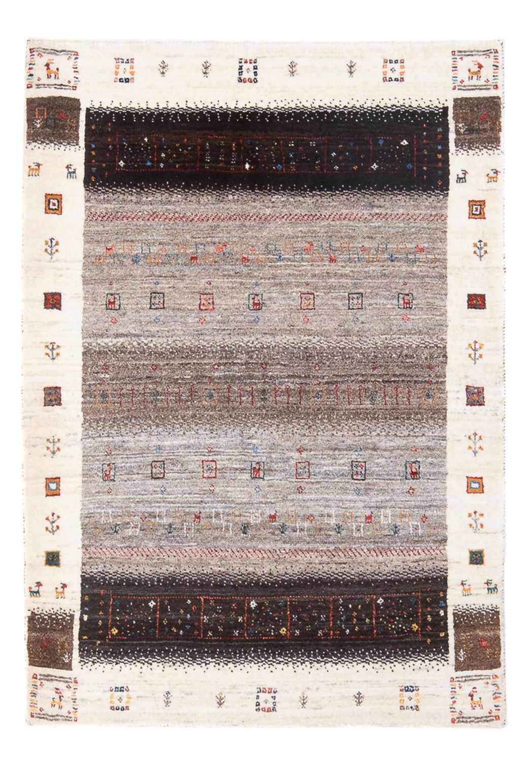 Dywan Gabbeh - Loribaft Perski - 125 x 87 cm - wielokolorowy