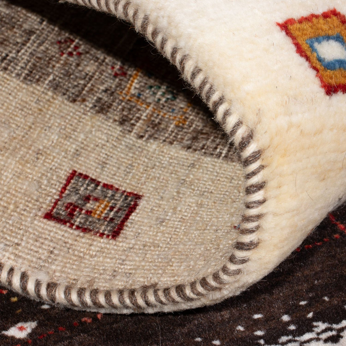 Dywan Gabbeh - Loribaft Perski - 125 x 87 cm - wielokolorowy