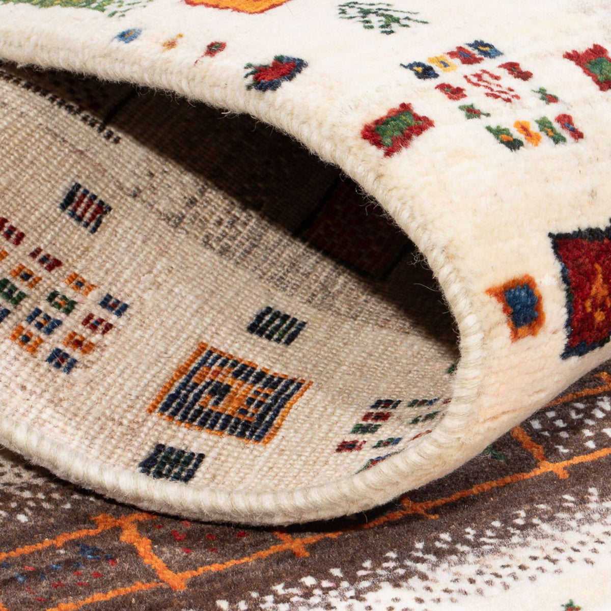 Dywan Gabbeh - Loribaft Perski - 127 x 84 cm - wielokolorowy