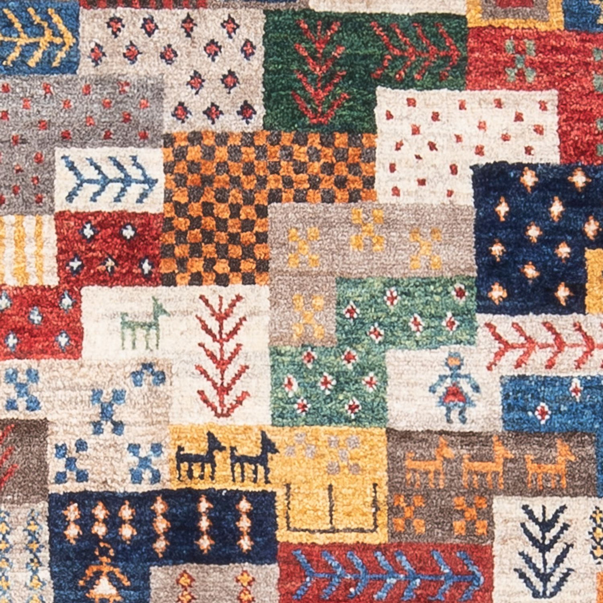 Dywan Gabbeh - Loribaft Perski - 129 x 78 cm - wielokolorowy