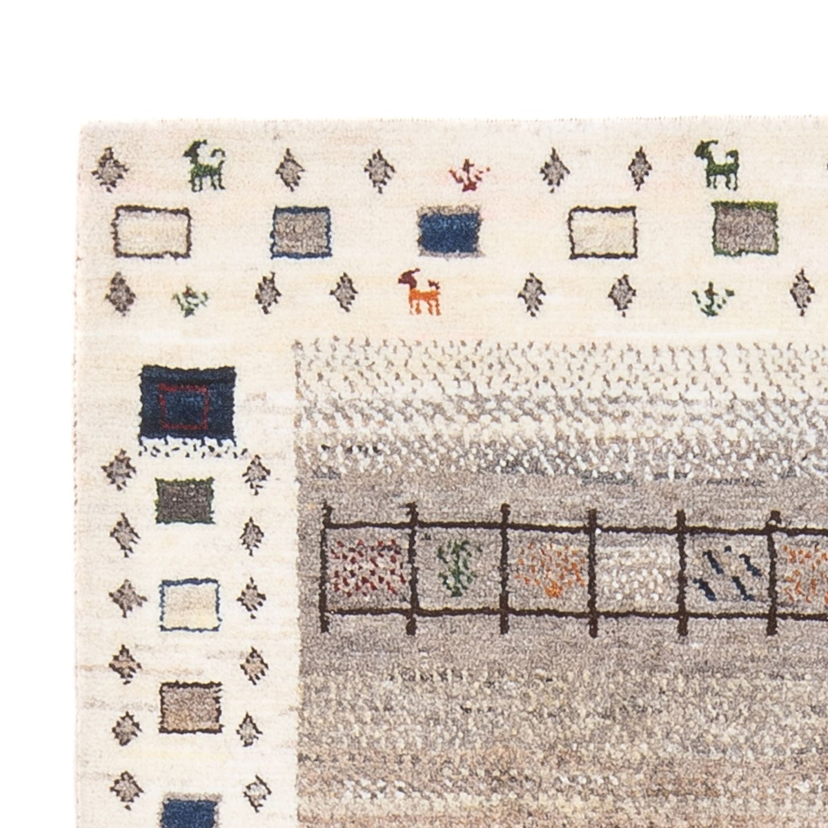 Dywan Gabbeh - Loribaft Perski - 134 x 86 cm - wielokolorowy