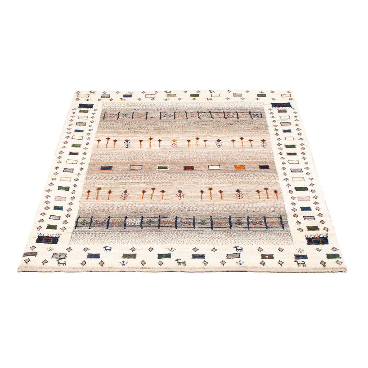 Dywan Gabbeh - Loribaft Perski - 134 x 86 cm - wielokolorowy