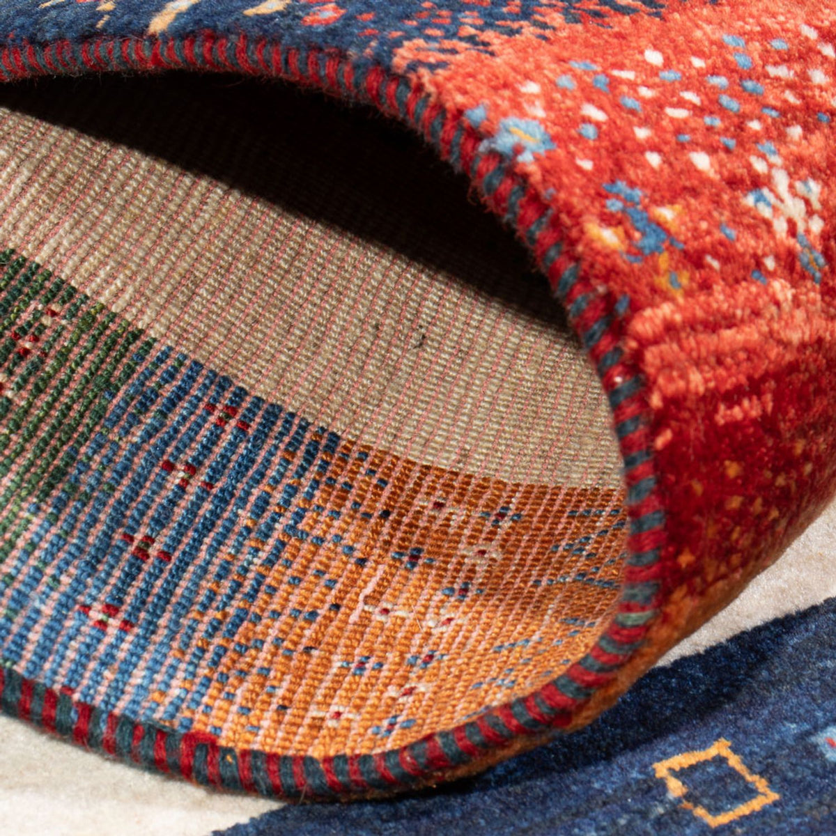 Dywan Gabbeh - Loribaft Perski - 138 x 83 cm - wielokolorowy