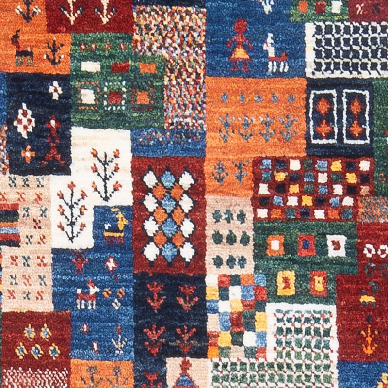 Dywan Gabbeh - Loribaft Perski - 125 x 84 cm - wielokolorowy