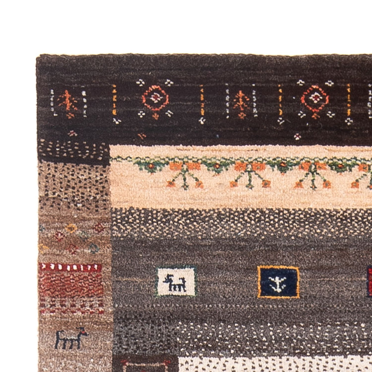 Dywan Gabbeh - Loribaft Perski - 121 x 80 cm - wielokolorowy