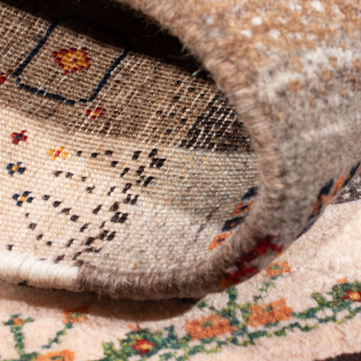 Dywan Gabbeh - Loribaft Perski - 121 x 80 cm - wielokolorowy