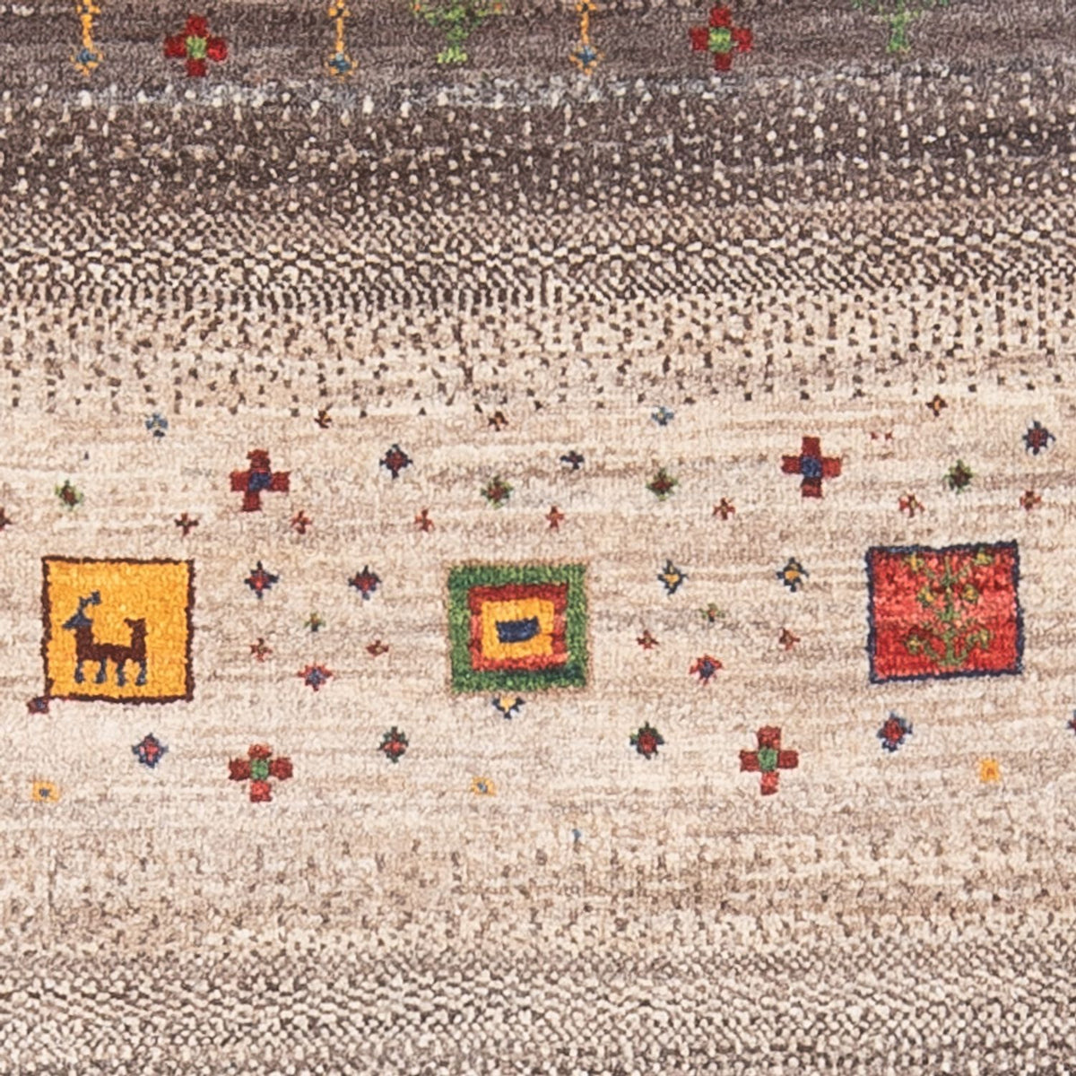 Dywan Gabbeh - Loribaft Perski - 123 x 86 cm - wielokolorowy