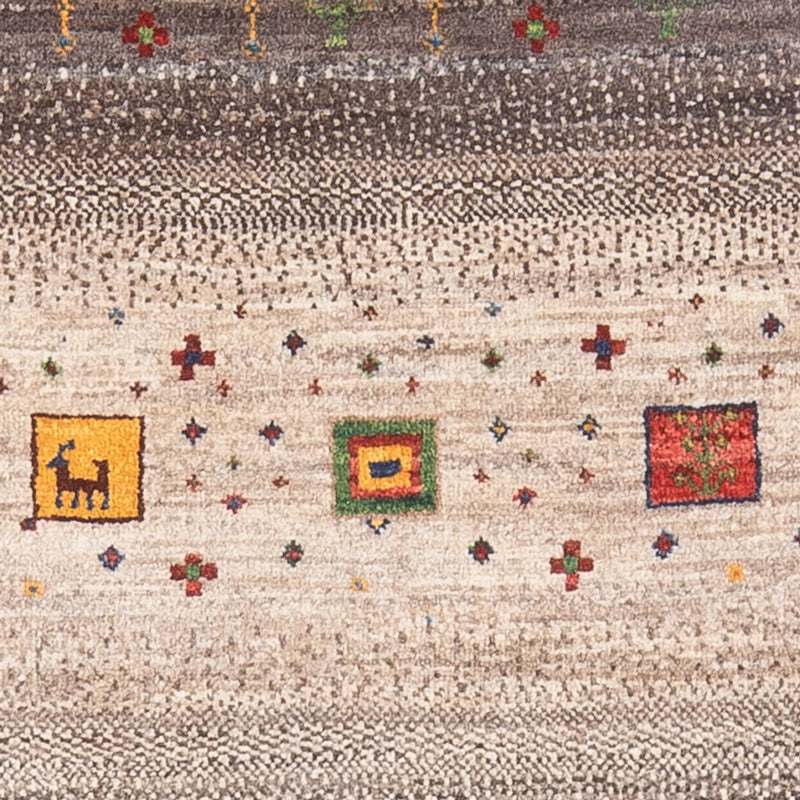 Dywan Gabbeh - Loribaft Perski - 123 x 86 cm - wielokolorowy