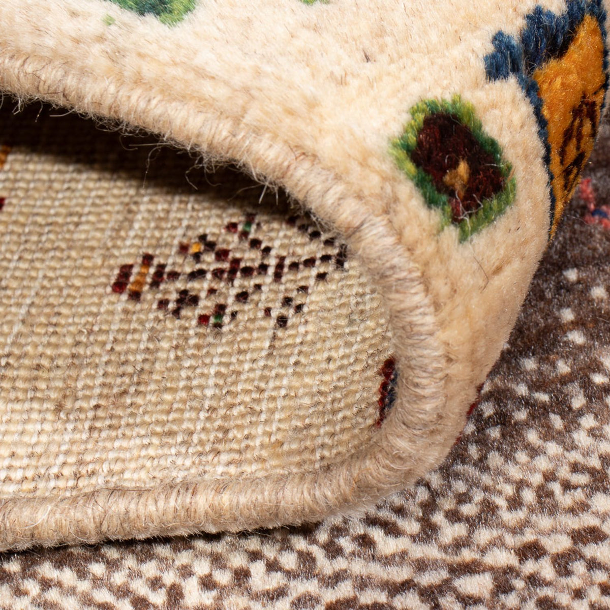 Dywan Gabbeh - Loribaft Perski - 123 x 86 cm - wielokolorowy