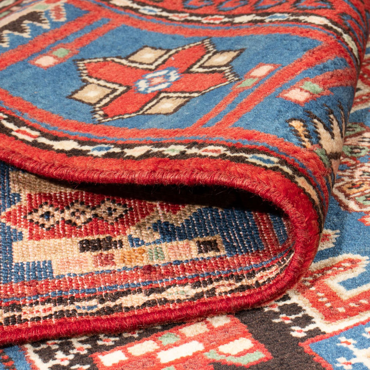 Perski dywan - Nomadyczny - 200 x 143 cm - czerwony