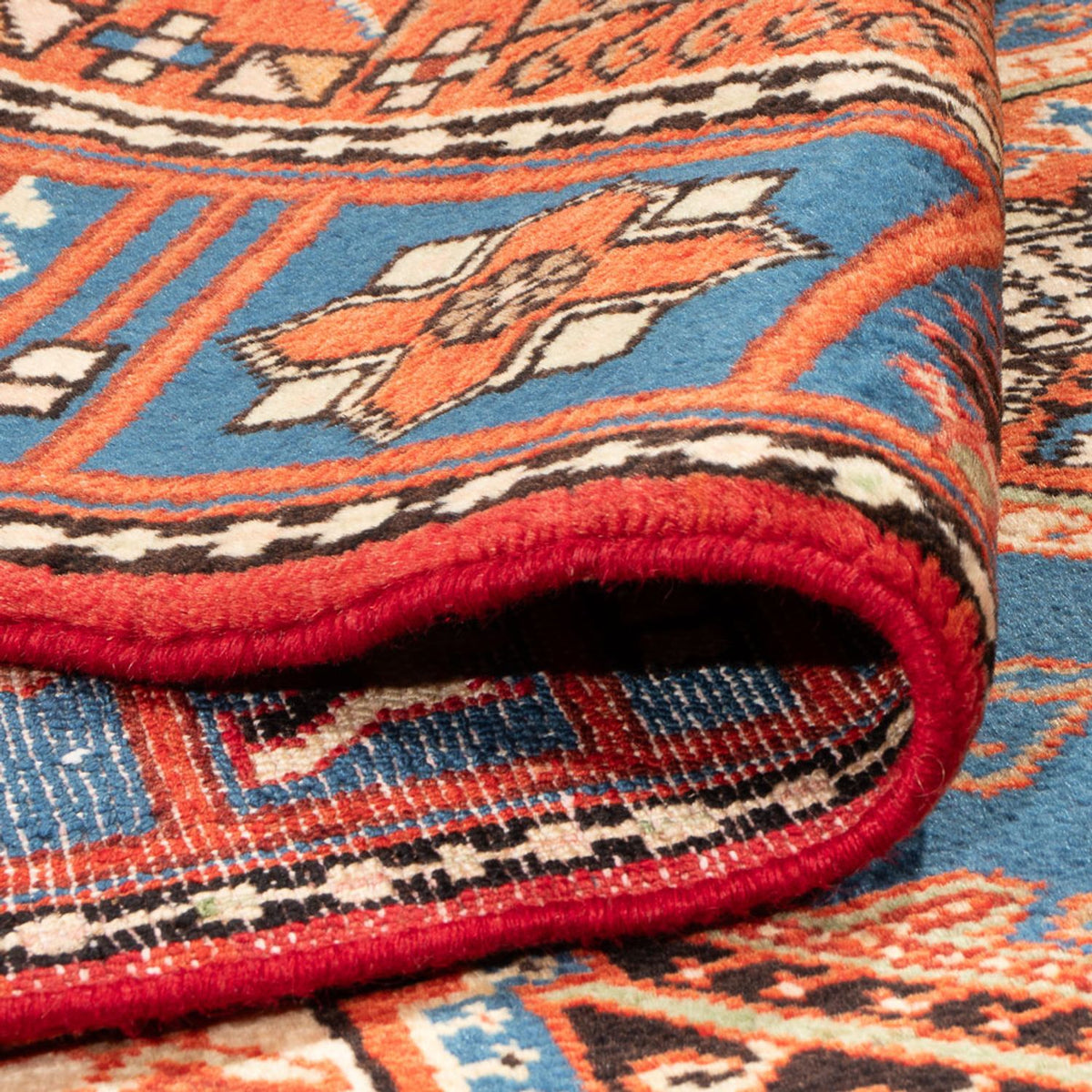 Perski dywan - Nomadyczny - 204 x 136 cm - niebieski