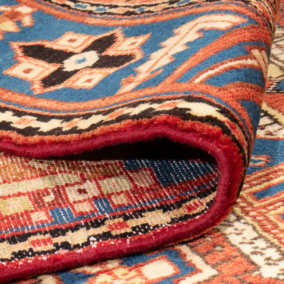 Perski dywan - Nomadyczny - 210 x 142 cm - niebieski