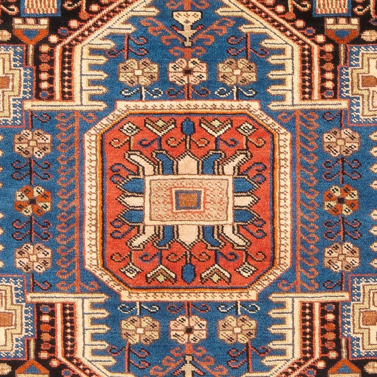 Perski dywan - Nomadyczny - 198 x 142 cm - niebieski