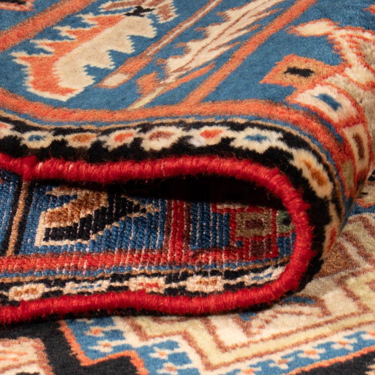 Perski dywan - Nomadyczny - 198 x 142 cm - niebieski