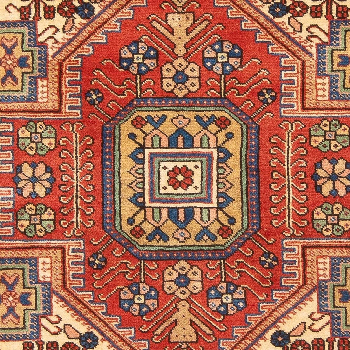 Perski dywan - Nomadyczny - 202 x 143 cm - czerwony