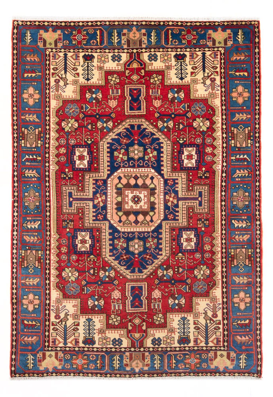 Perski dywan - Nomadyczny - 196 x 147 cm - niebieski