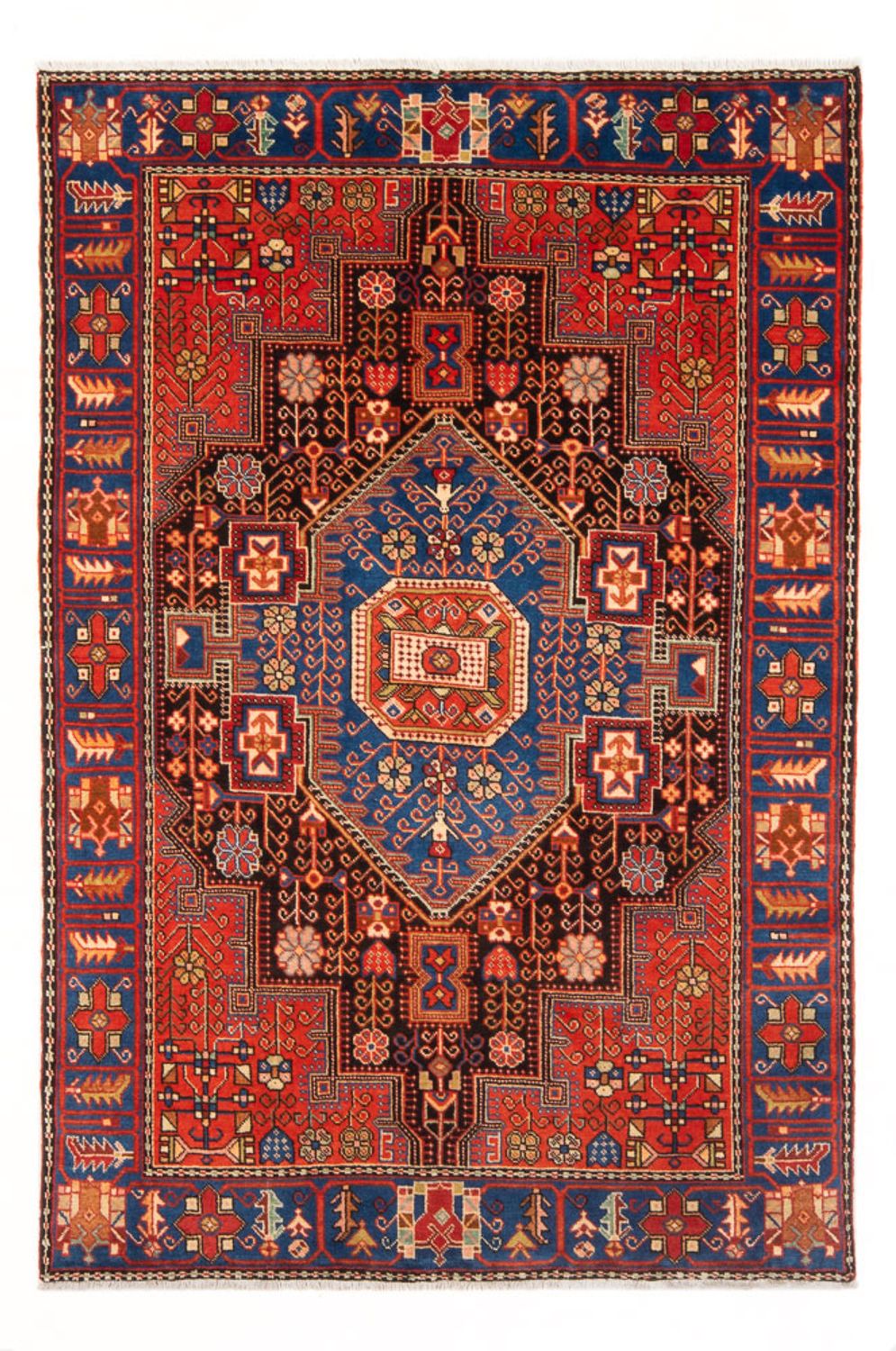 Perski dywan - Nomadyczny - 193 x 136 cm - niebieski