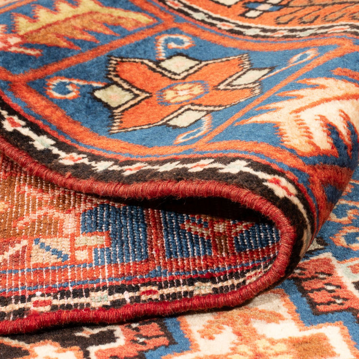 Perski dywan - Nomadyczny - 193 x 136 cm - niebieski