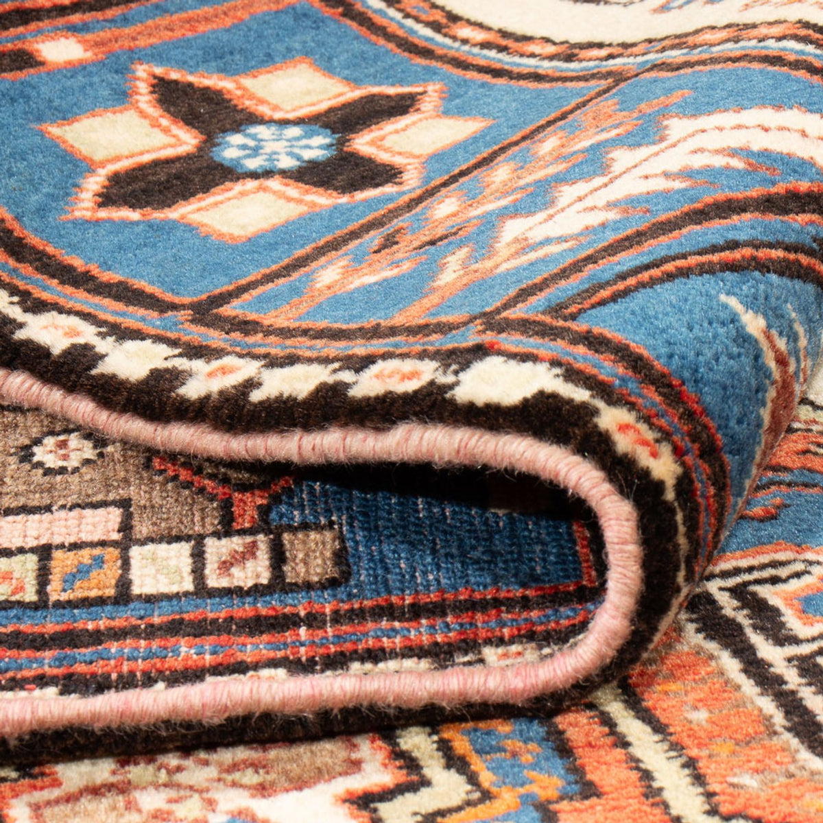 Perski dywan - Nomadyczny - 202 x 140 cm - niebieski