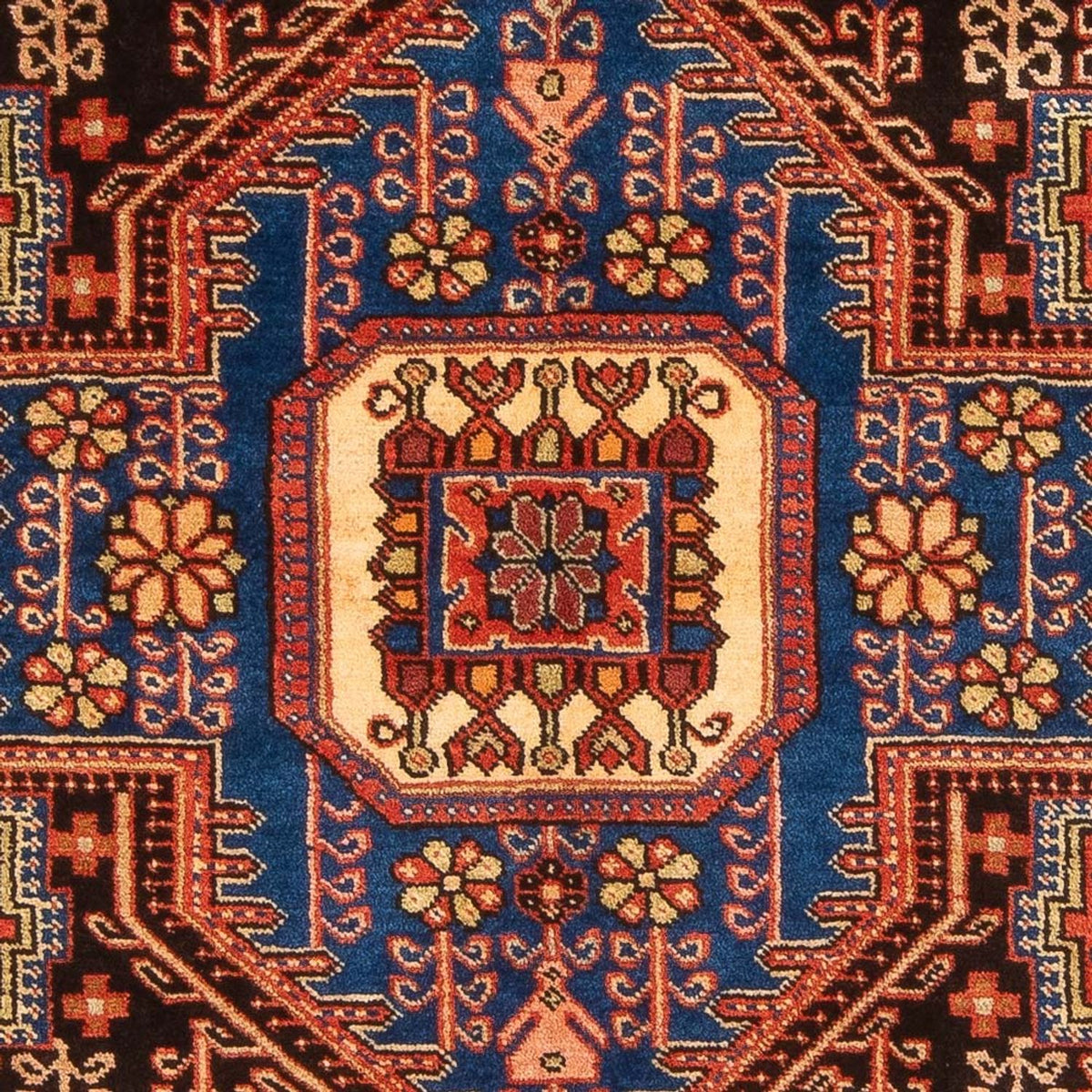 Perski dywan - Nomadyczny - 204 x 142 cm - niebieski