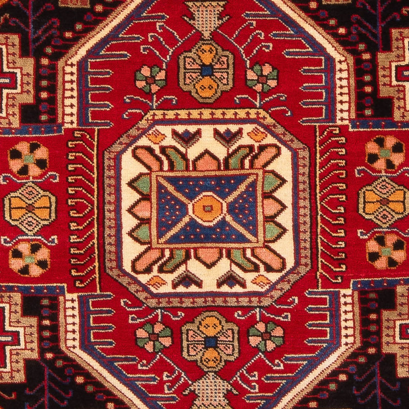 Perski dywan - Nomadyczny - 200 x 147 cm - bordowa czerwień