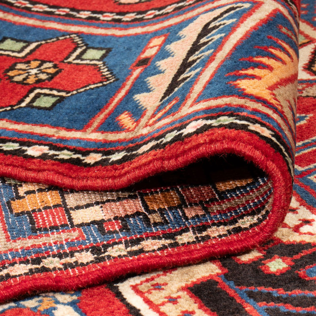 Perski dywan - Nomadyczny - 200 x 147 cm - bordowa czerwień