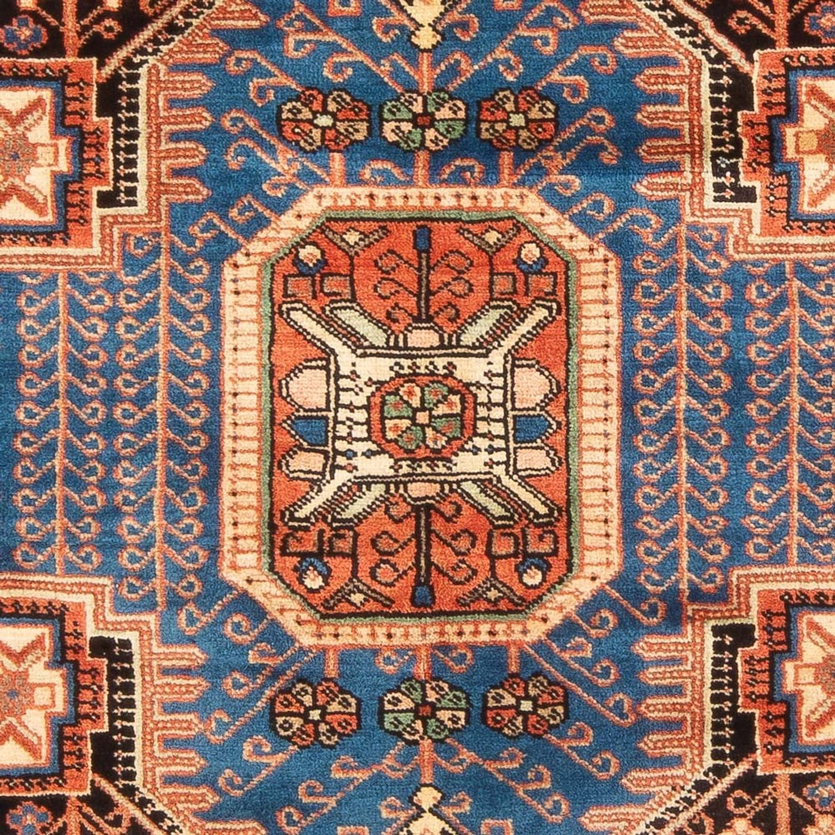 Perski dywan - Nomadyczny - 204 x 150 cm - niebieski