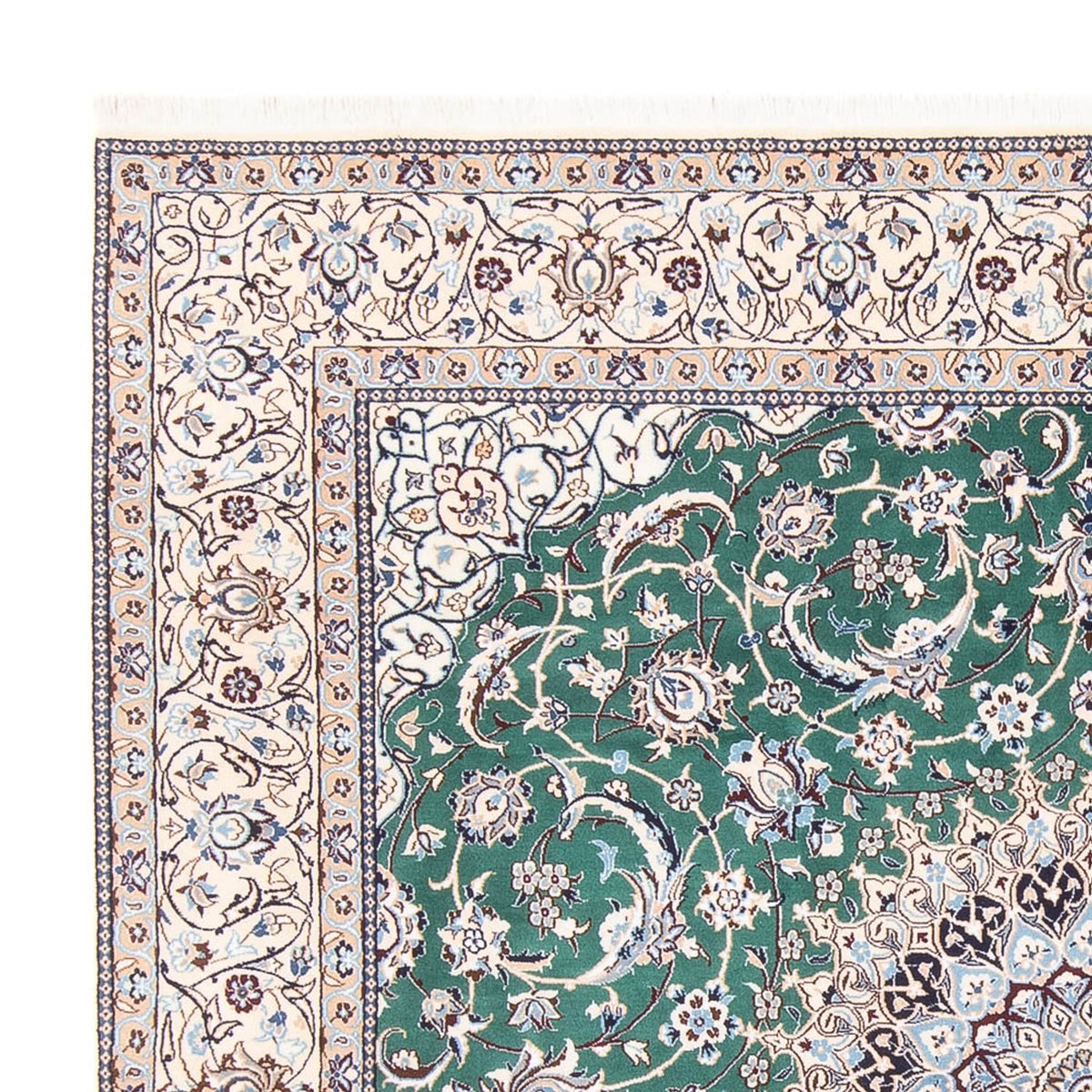 Dywan perski - Nain - 264 x 248 cm - zielona