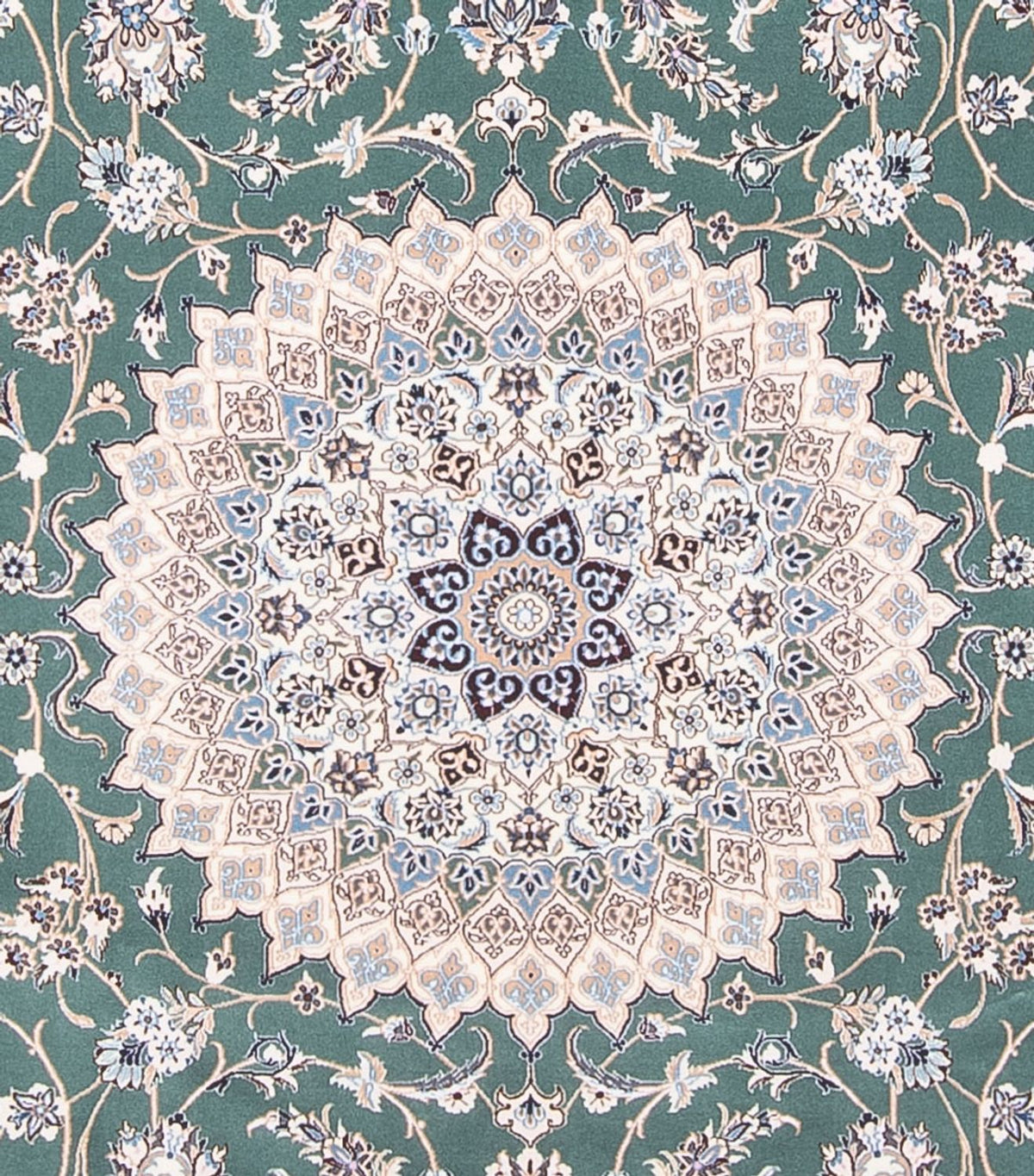Dywan perski - Nain - Premium - 260 x 255 cm - zielona