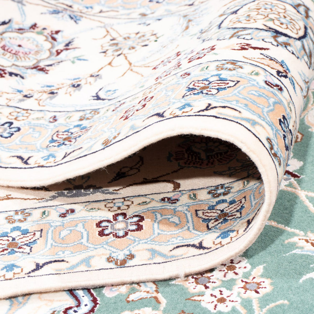 Dywan perski - Nain - Premium - 260 x 255 cm - zielona