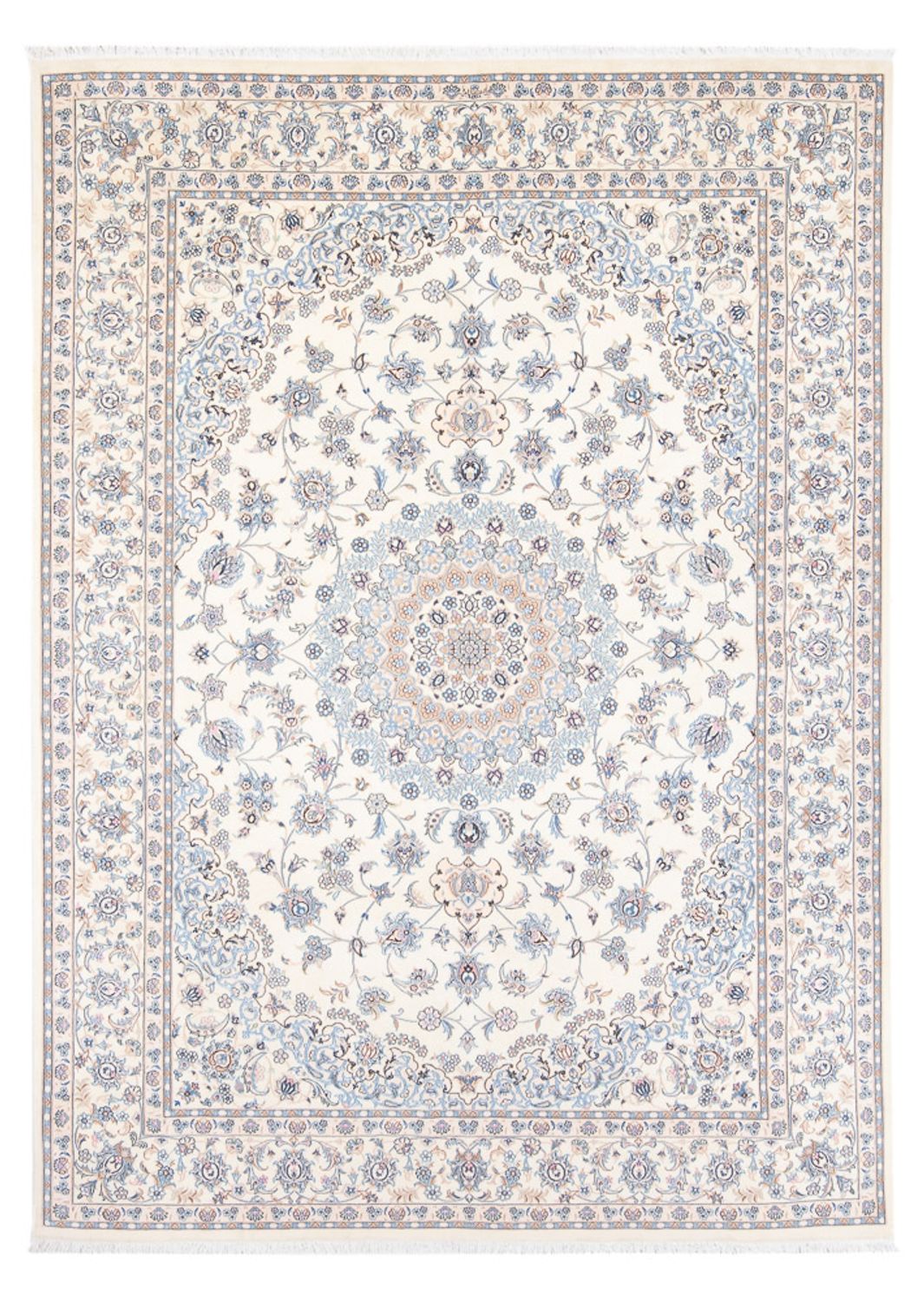 Dywan perski - Nain - Premium - 236 x 169 cm - jasnoniebieski