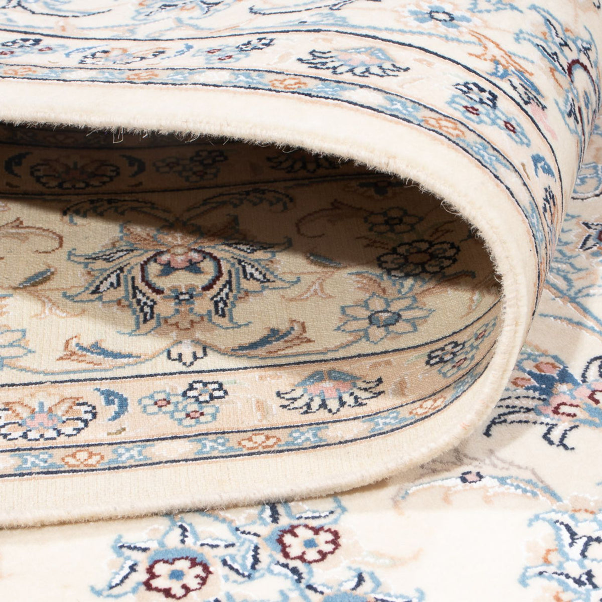 Dywan perski - Nain - Premium - 236 x 169 cm - jasnoniebieski