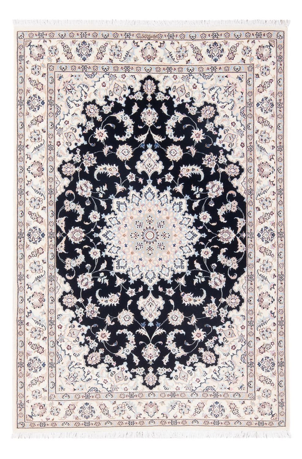 Dywan perski - Nain - Premium - 164 x 108 cm - ciemnoniebieski