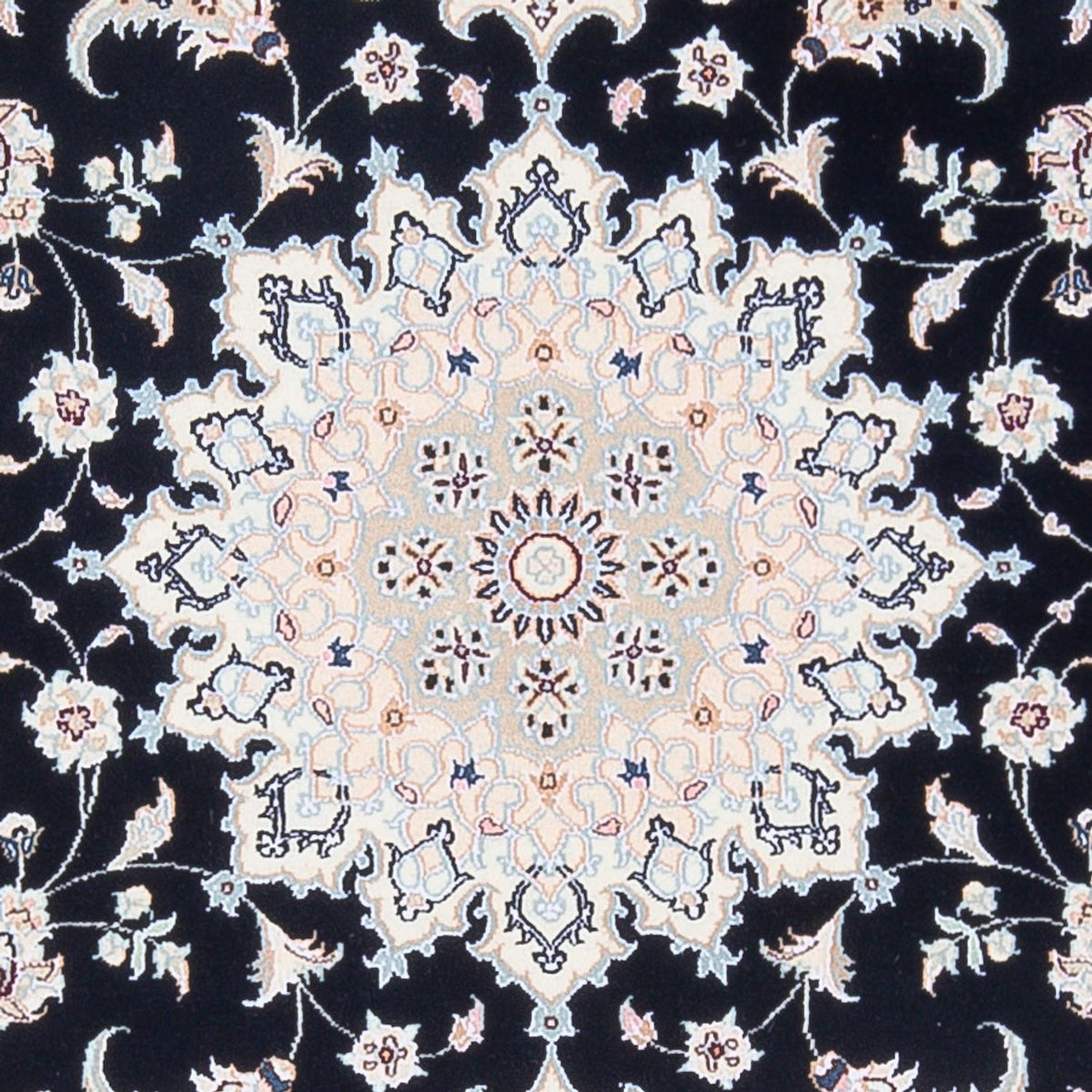 Dywan perski - Nain - Premium - 164 x 108 cm - ciemnoniebieski