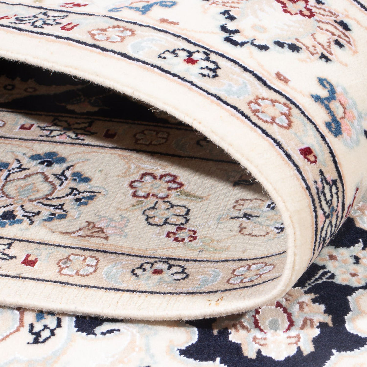 Dywan perski - Nain - Premium - 164 x 108 cm - ciemnoniebieski