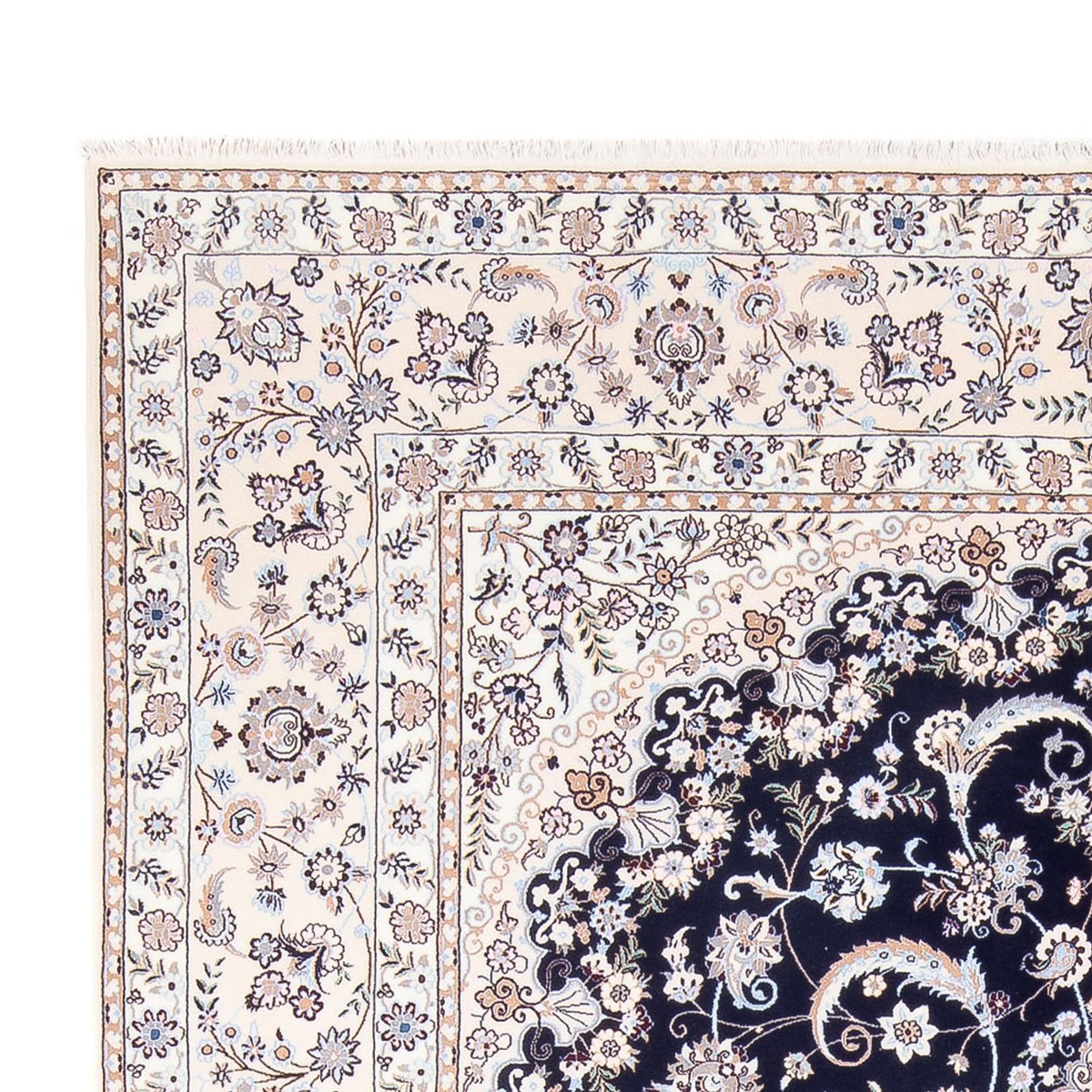 Dywan perski - Nain - Premium - 306 x 207 cm - ciemnoniebieski