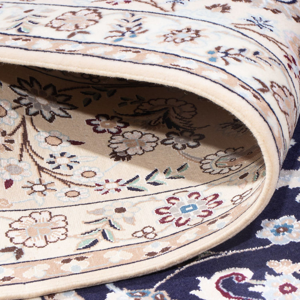 Dywan perski - Nain - Premium - 306 x 207 cm - ciemnoniebieski