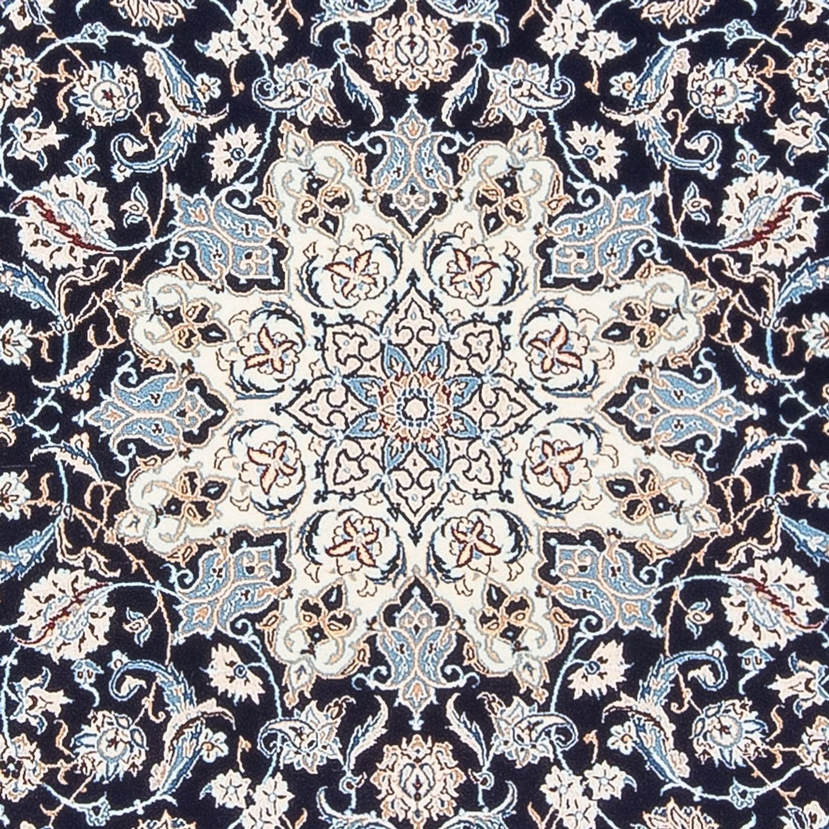 Dywan perski - Nain - Premium - 198 x 130 cm - ciemnoniebieski