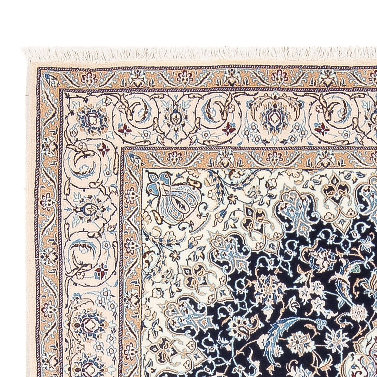 Dywan perski - Nain - Premium - 198 x 130 cm - ciemnoniebieski