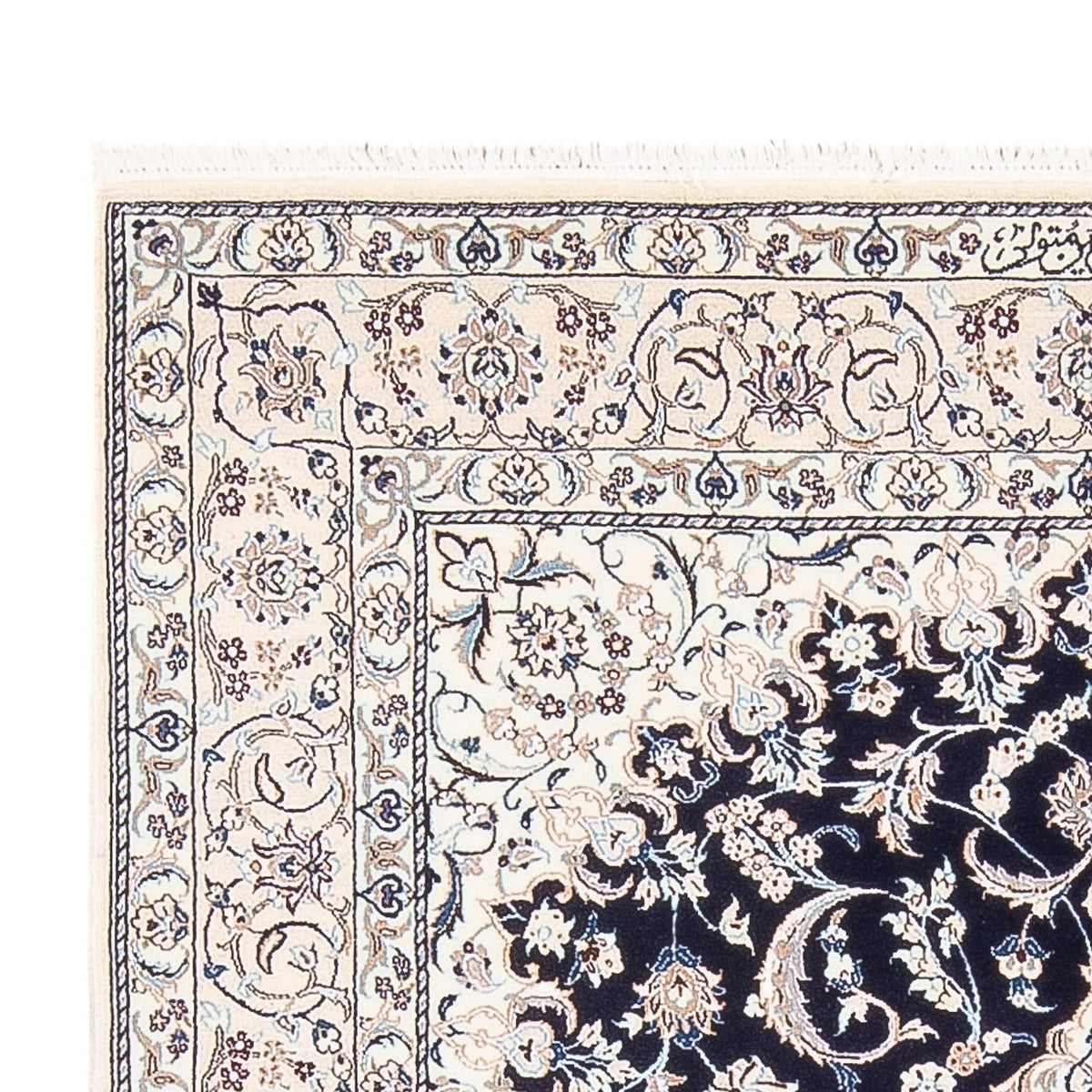 Dywan perski - Nain - Premium - 175 x 128 cm - ciemnoniebieski