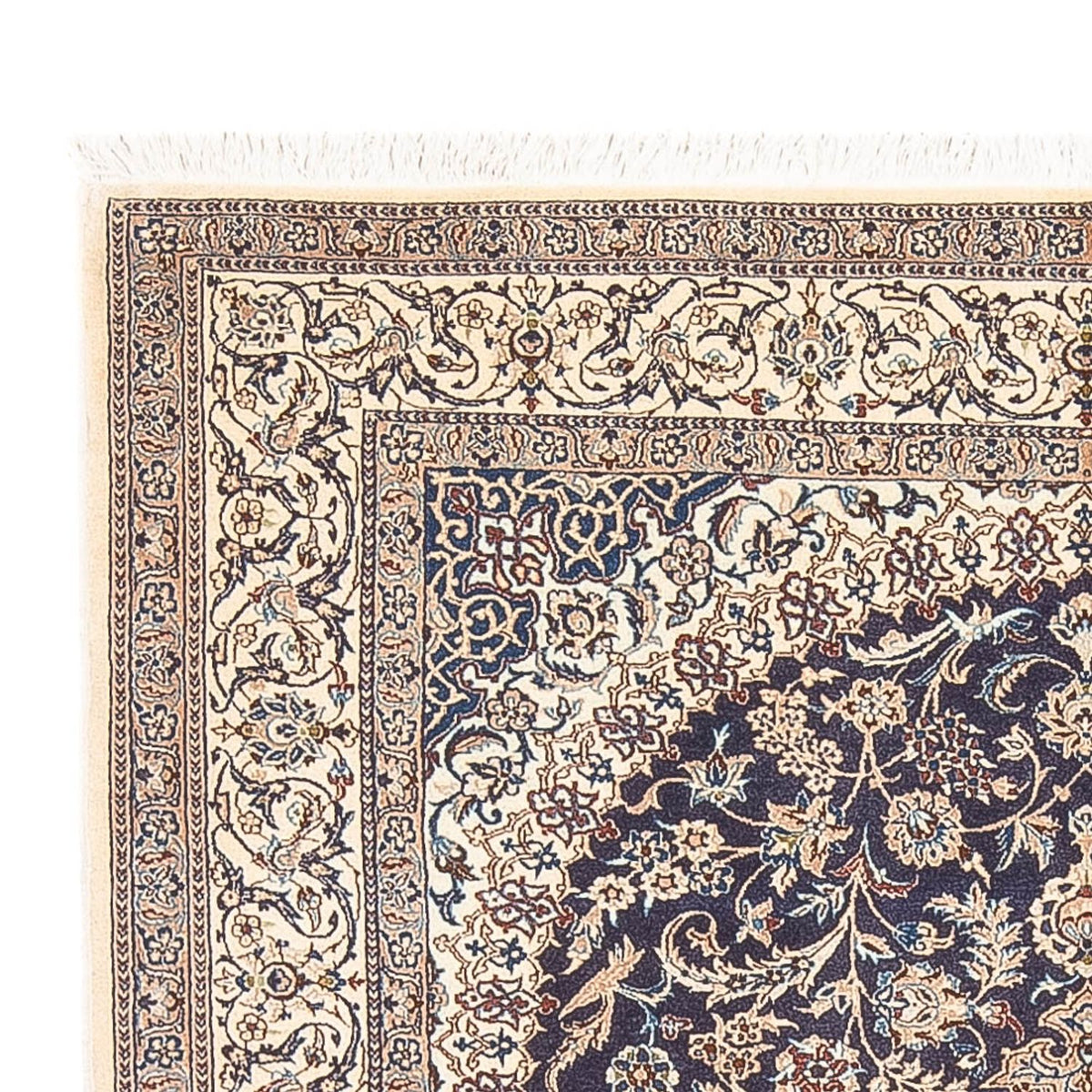 Dywan perski - Nain - Premium - 188 x 130 cm - ciemnoniebieski