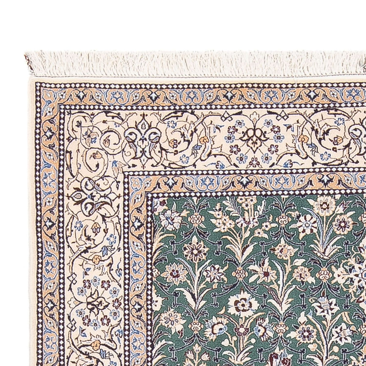 Dywan perski - Nain - Premium - 205 x 130 cm - zieleń miętowa