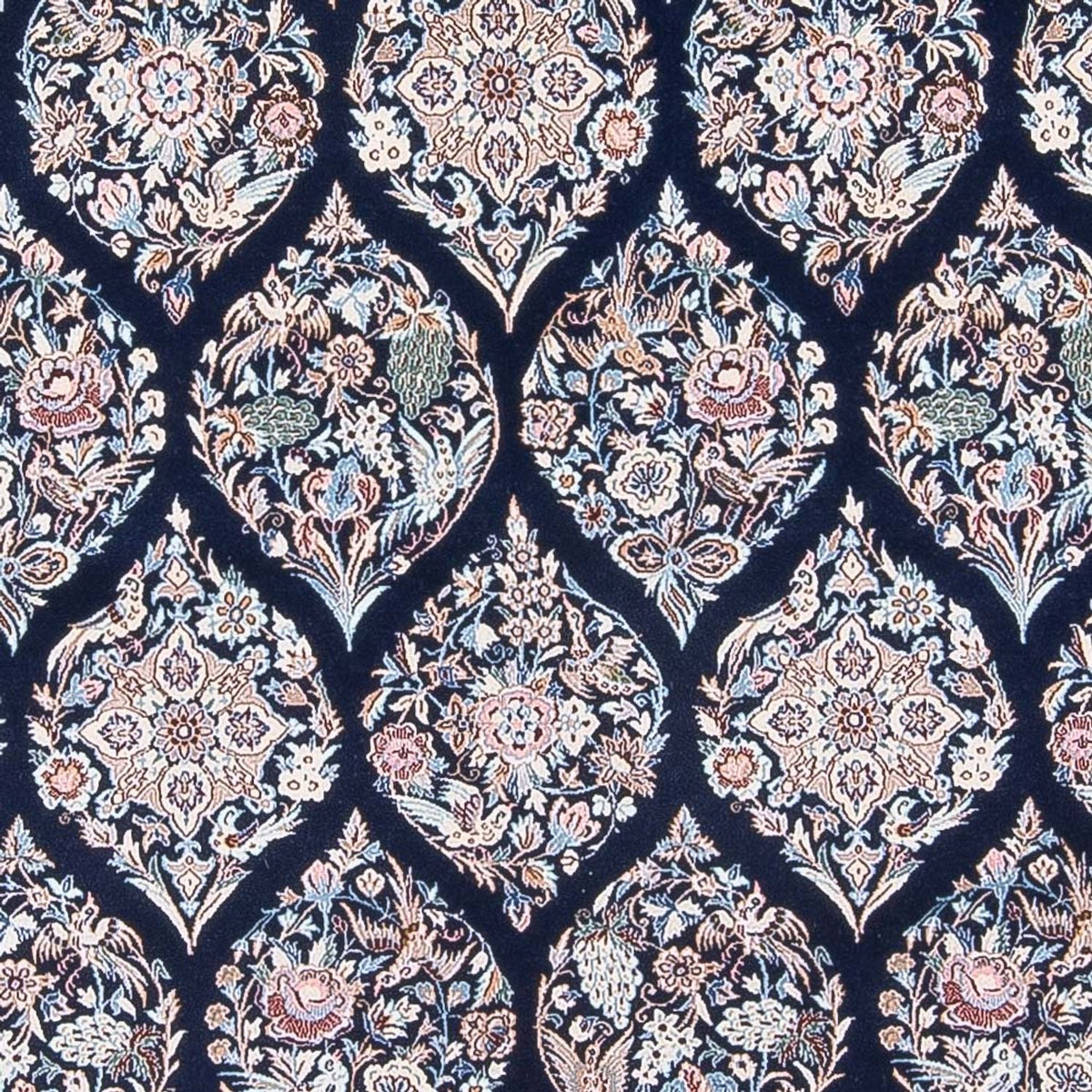 Dywan perski - Nain - Premium - 255 x 204 cm - ciemnoniebieski