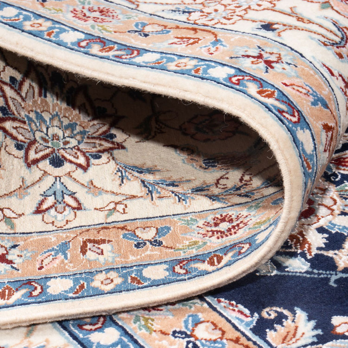 Dywan perski - Nain - Premium - 255 x 204 cm - ciemnoniebieski