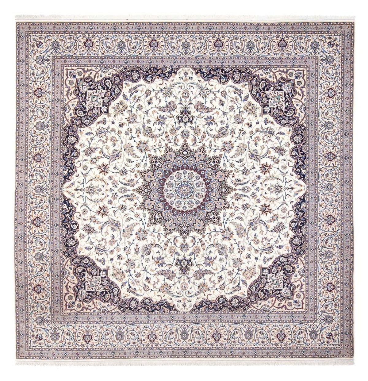 Dywan perski - Nain - Premium kwadratowy  - 308 x 308 cm - kremowy