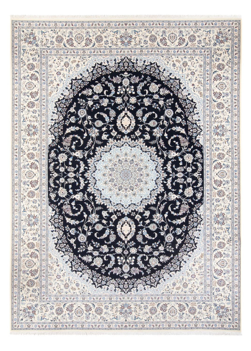 Dywan perski - Nain - Premium - 345 x 252 cm - ciemnoniebieski