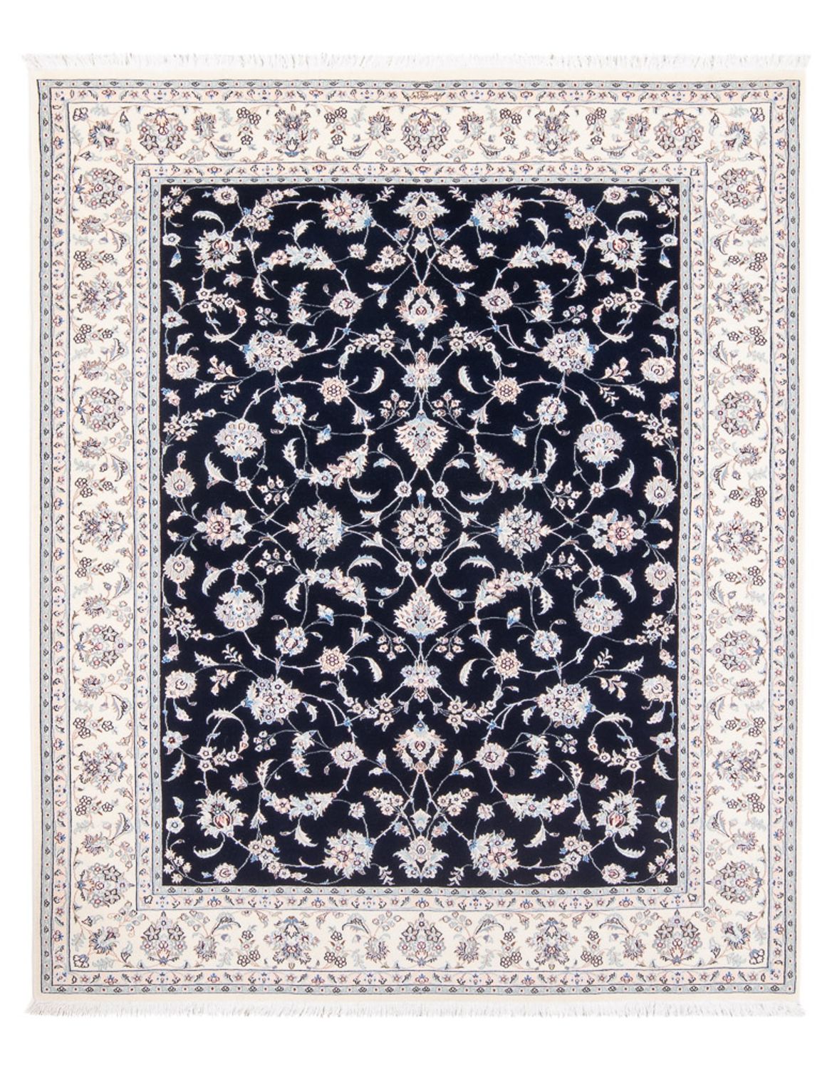 Dywan perski - Nain - Premium - 203 x 151 cm - ciemnoniebieski