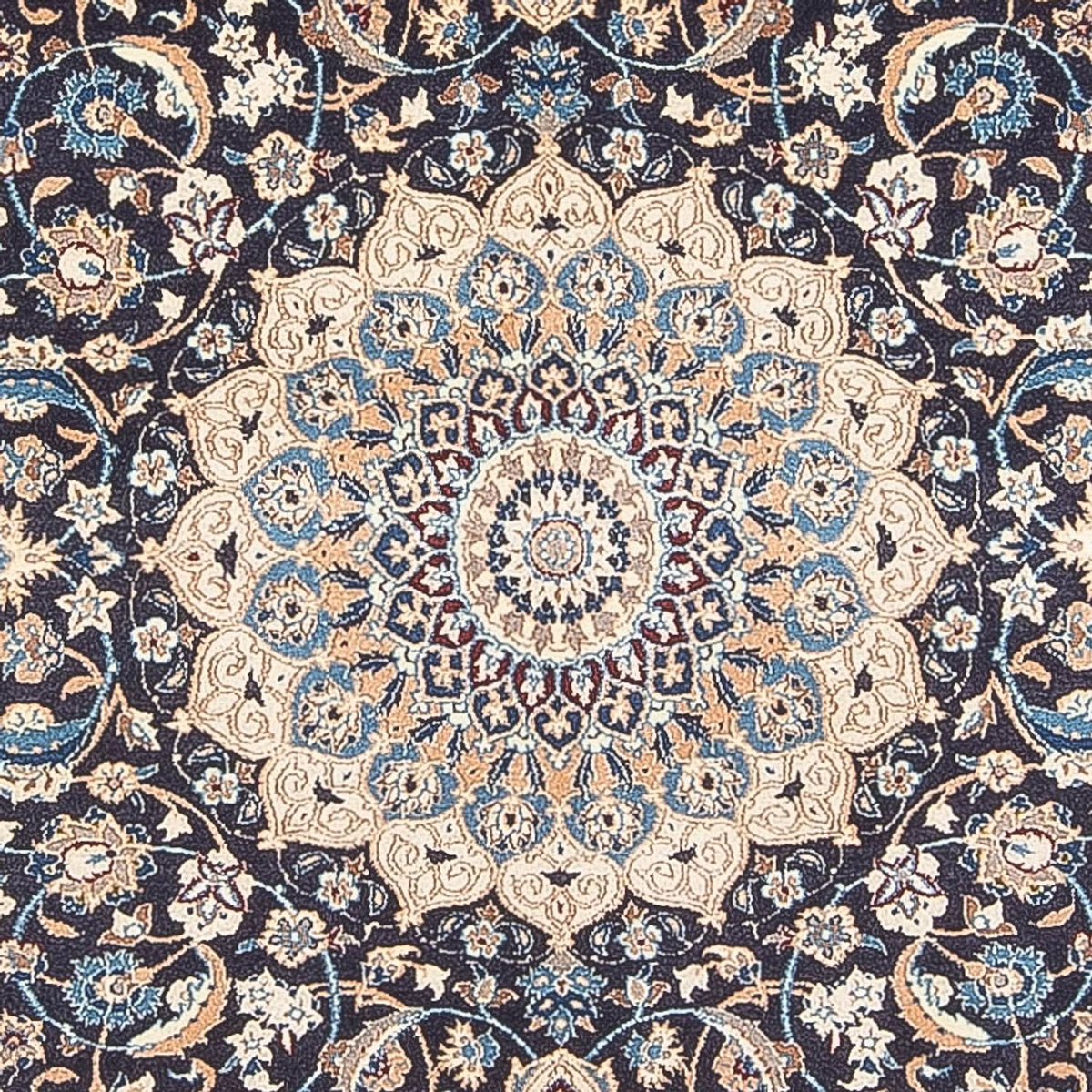 Dywan perski - Nain - Premium - 202 x 129 cm - ciemnoniebieski