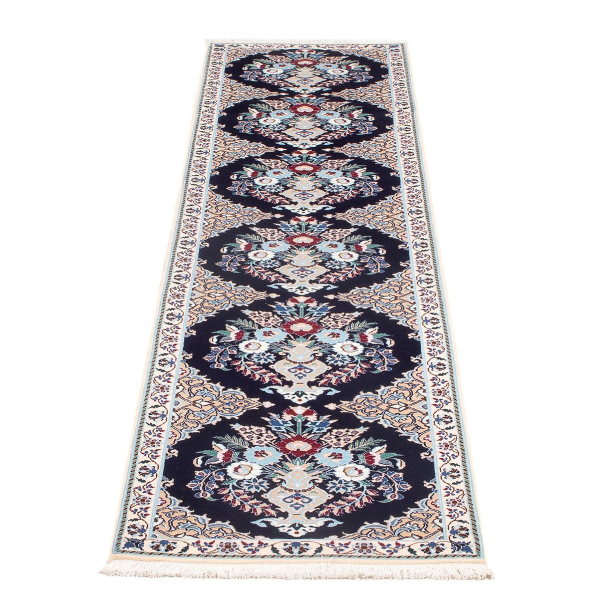 Biegacz Dywan perski - Nain - Premium - 227 x 48 cm - ciemnoniebieski