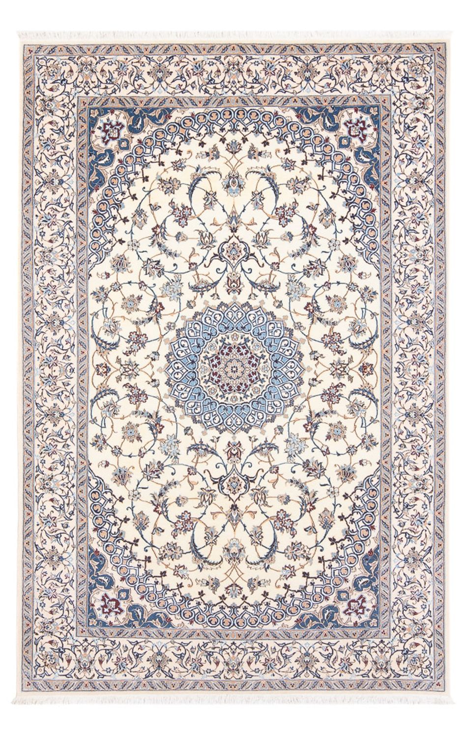 Dywan perski - Nain - Premium - 211 x 130 cm - kremowy